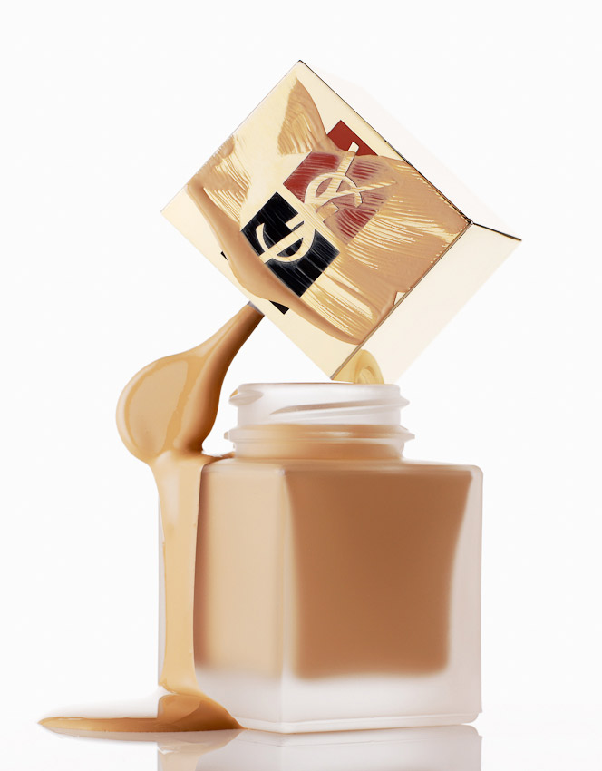 YSL foundation bottle, still-life, still-life photographer, still-life photography, still life photographer London, beauty photographer, beauty photography, beauty photographer London, beauty products, beauty still life, David Parfitt